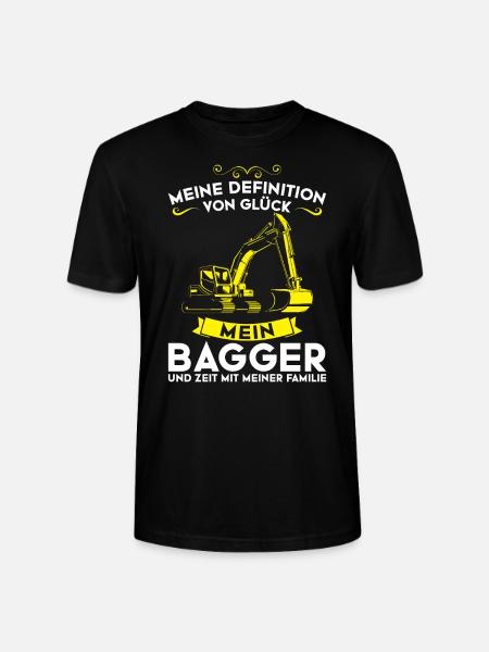 Bagger Fahrer Baggerfahrer Geschenk - Stanley/Stella Unisex Bio-T-Shirt CRAFTER - Schwarz