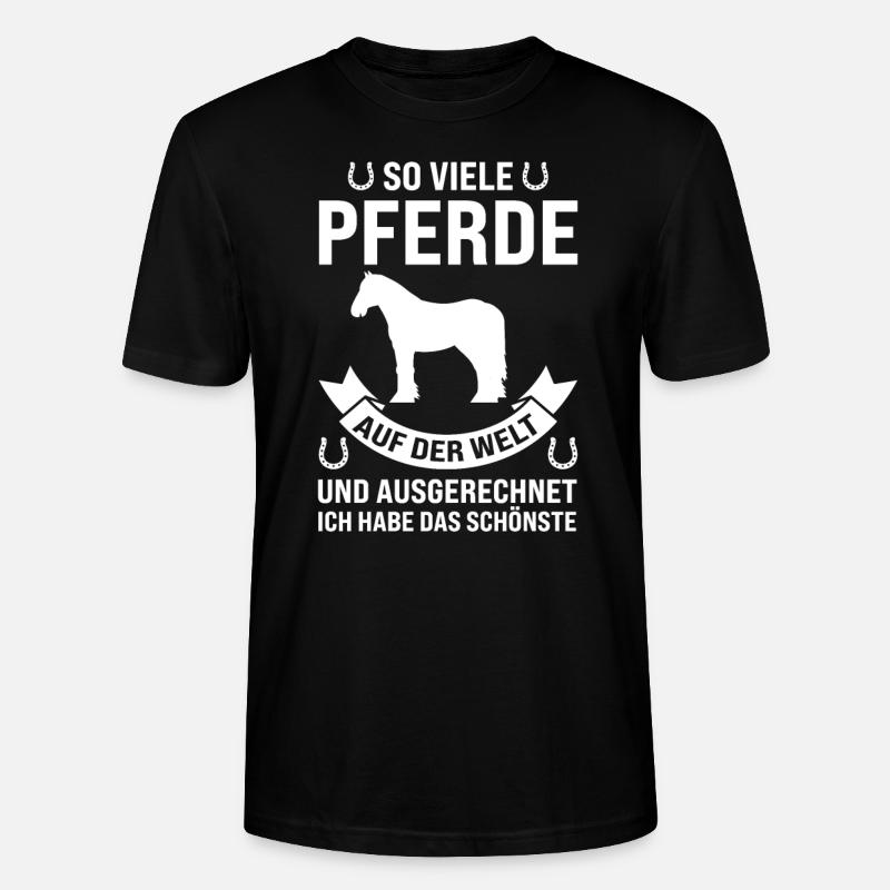 Pferd Noriker Pferde Geschenk - Stanley/Stella Unisex Bio-T-Shirt CRAFTER - Schwarz