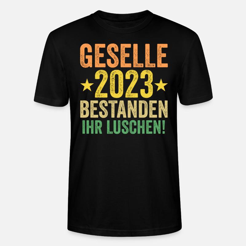 Geselle Prüfung Gesellenbrief Geschenk - Stanley/Stella Unisex Bio-T-Shirt CRAFTER - Schwarz