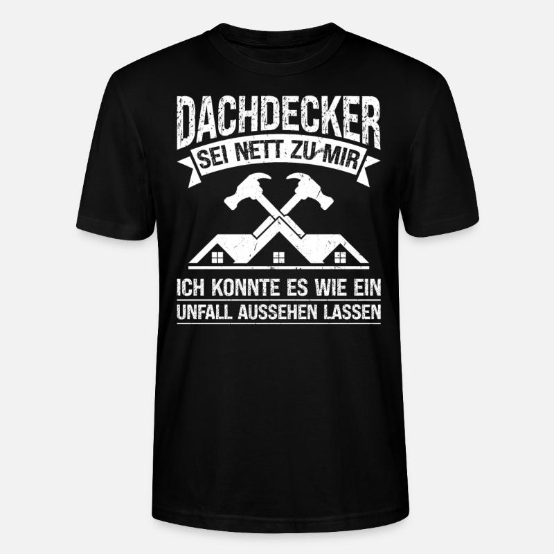 Dachdecker Beruf Dachdeckermeister Geschenk - Stanley/Stella Unisex Bio-T-Shirt CRAFTER - Schwarz