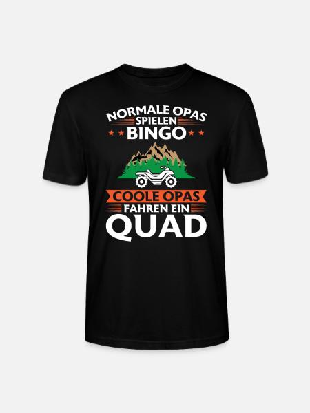 Quad Opa Quadbike Geschenk - Stanley/Stella Unisex Bio-T-Shirt CRAFTER - Schwarz