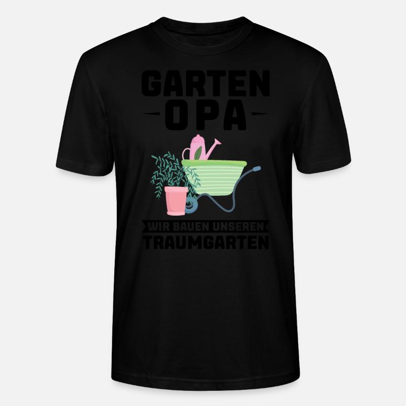 Garten Opa Großvater Geschenk - Stanley/Stella Unisex Bio-T-Shirt CRAFTER - Schwarz