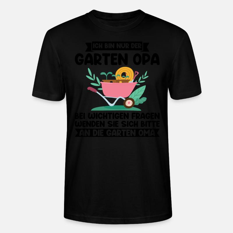 Garten Opa Großvater Geschenk - Stanley/Stella Unisex Bio-T-Shirt CRAFTER - Schwarz