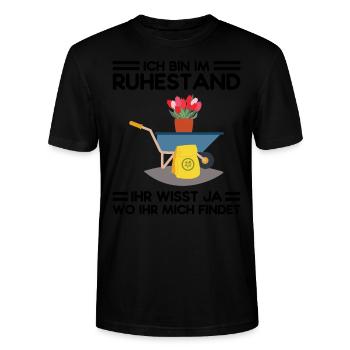 Garten Ruhestand Hobbygärtner Geschenk - Stanley/Stella Unisex Bio-T-Shirt CRAFTER - Schwarz - Vorne - Alina (178cm) & Michal (187cm)