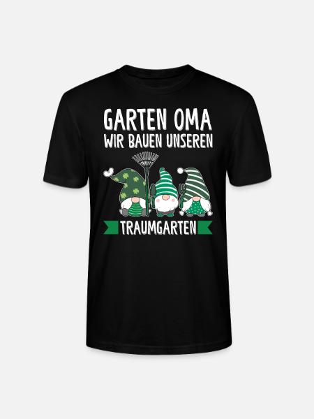 Garten Oma Gnome Großmutter Geschenk - Stanley/Stella Unisex Bio-T-Shirt CRAFTER - Schwarz