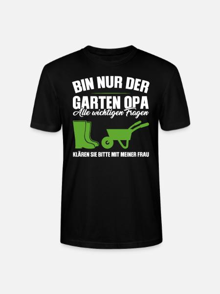 Garten Opa Gnome Großvater Geschenk - Stanley/Stella Unisex Bio-T-Shirt CRAFTER - Schwarz