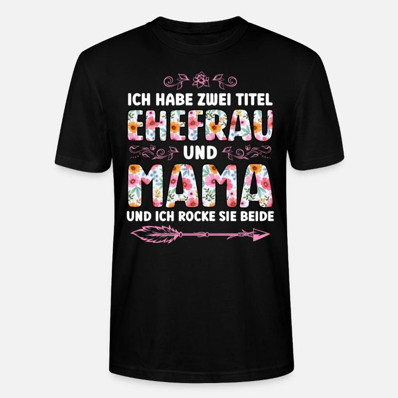 Mutter Mama Tochter Geschenk - Stanley/Stella Unisex Bio-T-Shirt CRAFTER - Schwarz