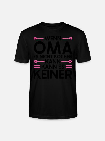 Grossmutter Oma Omas Geschenk - Stanley/Stella Unisex Bio-T-Shirt CRAFTER - Schwarz