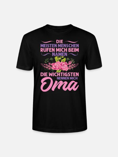 Grossmutter Oma Omas Geschenk - Stanley/Stella Unisex Bio-T-Shirt CRAFTER - Schwarz