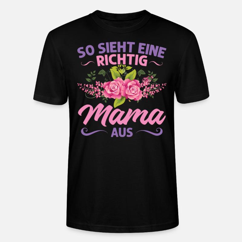 Mutter Mama Tochter Geschenk - Stanley/Stella Unisex Bio-T-Shirt CRAFTER - Schwarz