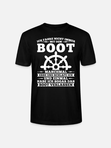 Boot Kapitän booten Geschenk - Stanley/Stella Unisex Bio-T-Shirt CRAFTER - Schwarz