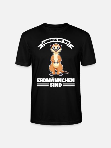Tiere Erdmännchen Erdmännchene Geschenk - Stanley/Stella Unisex Bio-T-Shirt CRAFTER - Schwarz