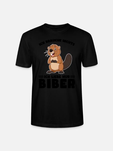 Tiere Bieber Biebern Geschenk - Stanley/Stella Unisex Bio-T-Shirt CRAFTER - Schwarz