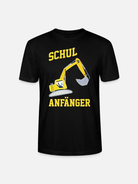 Schulkind Bagger Einschulung Geschenk - Stanley/Stella Unisex Bio-T-Shirt CRAFTER - Schwarz