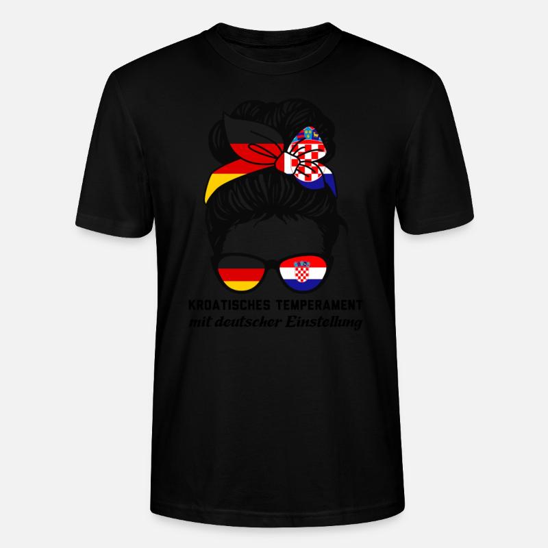 Deutsche Kroatin Deutsch Geschenk - Stanley/Stella Unisex Bio-T-Shirt CRAFTER - Schwarz