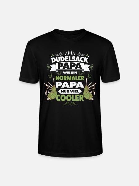 Dudelsack Papa Dudelsack Papa Geschenk - Stanley/Stella Unisex Bio-T-Shirt CRAFTER - Schwarz