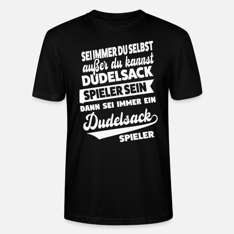 Dudelsack Musiker Sackpfeife Geschenk - Stanley/Stella Unisex Bio-T-Shirt CRAFTER - Schwarz