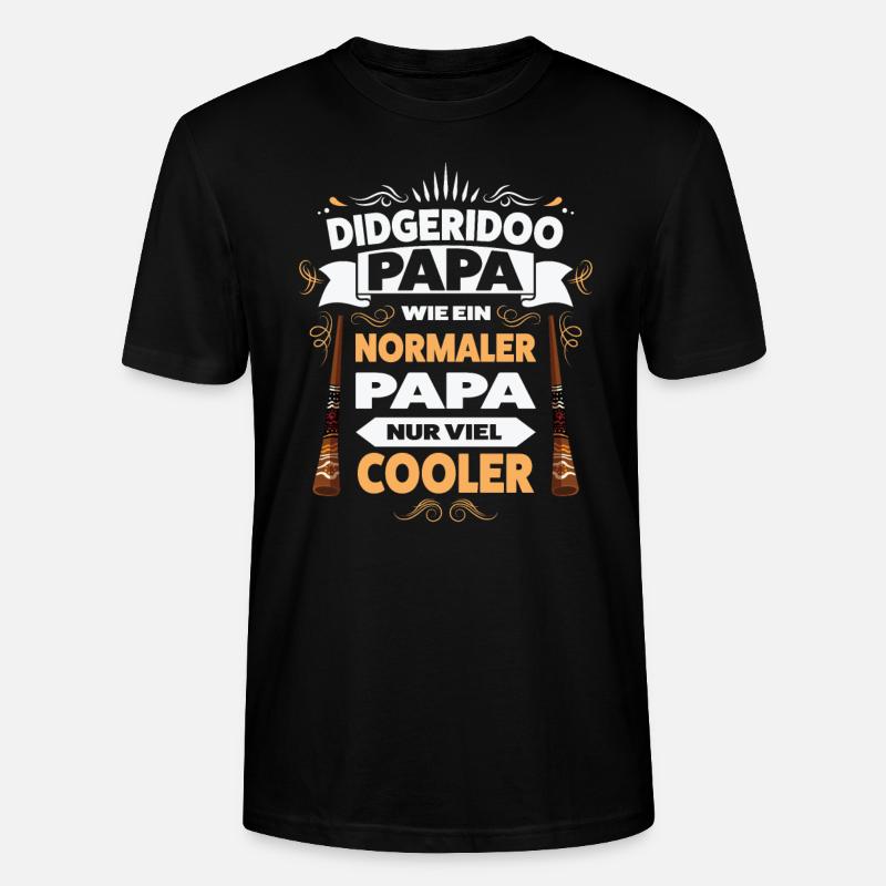 Didgeridoo Papa Didgeridoo-Spieler Geschenk - Stanley/Stella Unisex Bio-T-Shirt CRAFTER - Schwarz