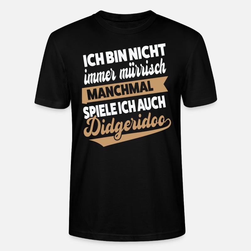Didgeridoo Musiker Didgeridoo-Spieler Geschenk - Stanley/Stella Unisex Bio-T-Shirt CRAFTER - Schwarz