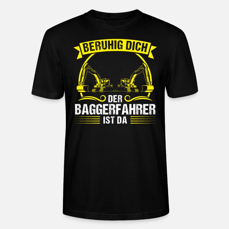 Baggerfahrer Beruf Bagger-Fahrer Geschenk - Stanley/Stella Unisex Bio-T-Shirt CRAFTER - Schwarz