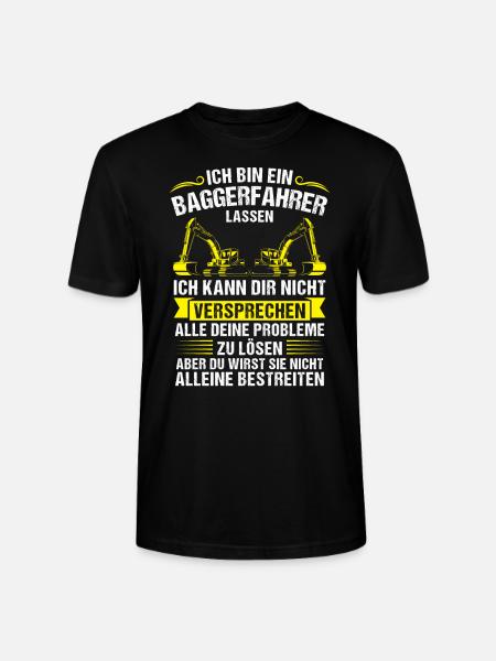 Baggerfahrer Beruf Bauarbeiter Geschenk - Stanley/Stella Unisex Bio-T-Shirt CRAFTER - Schwarz