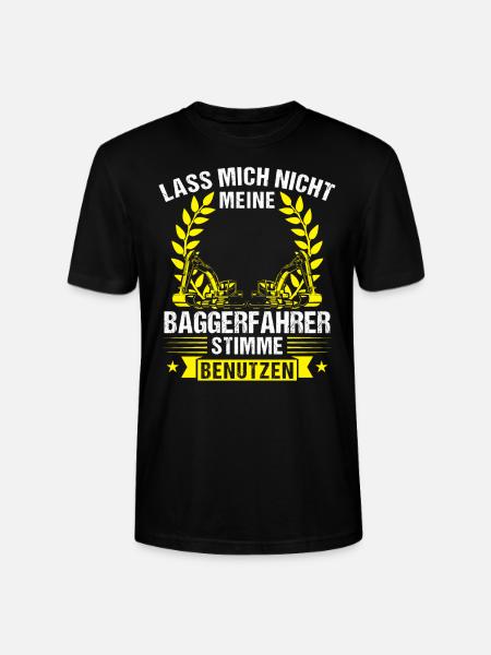 Baggerfahrer Beruf Bauarbeiter Geschenk - Stanley/Stella Unisex Bio-T-Shirt CRAFTER - Schwarz