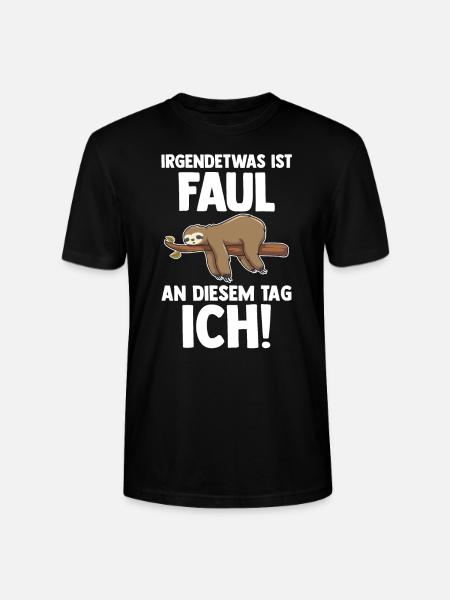 Faultier Faul Fauler Geschenk - Stanley/Stella Unisex Bio-T-Shirt CRAFTER - Schwarz