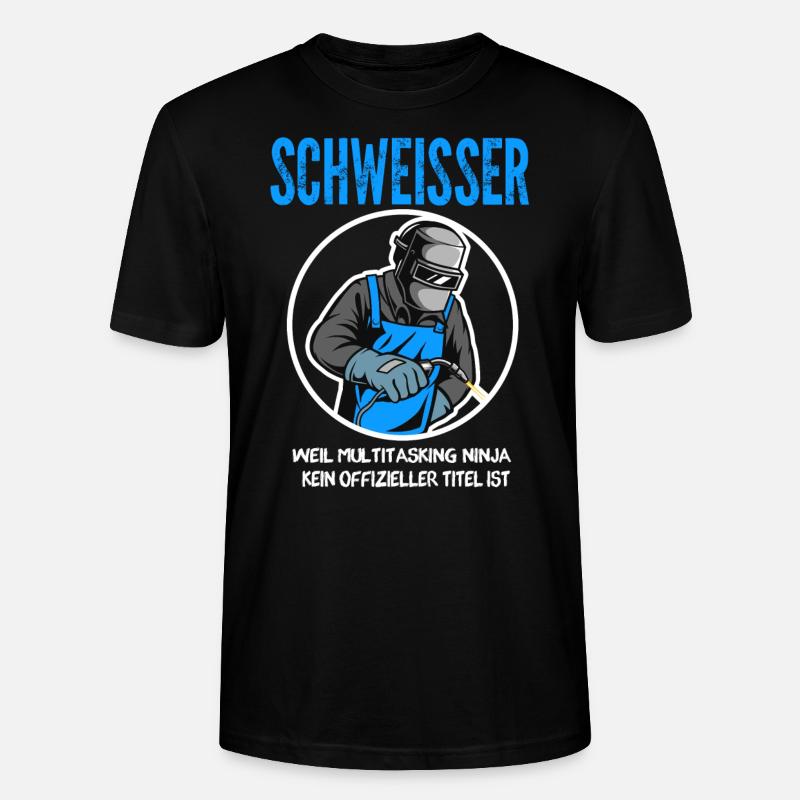 Schweißer Beruf Schweißen Geschenk - Stanley/Stella Unisex Bio-T-Shirt CRAFTER - Schwarz