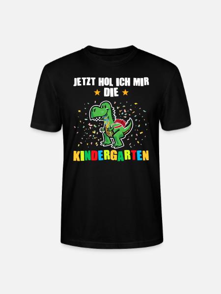 Kindergarten Dino Kindergarten-Anfang Geschenk - Stanley/Stella Unisex Bio-T-Shirt CRAFTER - Schwarz