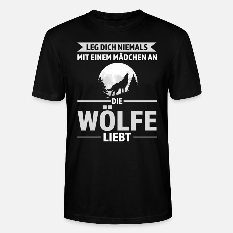 Wolf Mädchen Wölfe Geschenk - Stanley/Stella Unisex Bio-T-Shirt CRAFTER - Schwarz