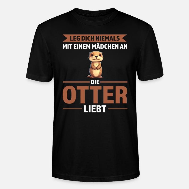 Otter Mädchen Otter Mädchen Geschenk - Stanley/Stella Unisex Bio-T-Shirt CRAFTER - Schwarz