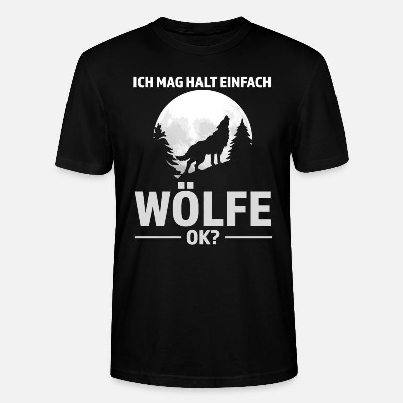 Wolf Tier Wolfsrudel Geschenk - Stanley/Stella Unisex Bio-T-Shirt CRAFTER - Schwarz