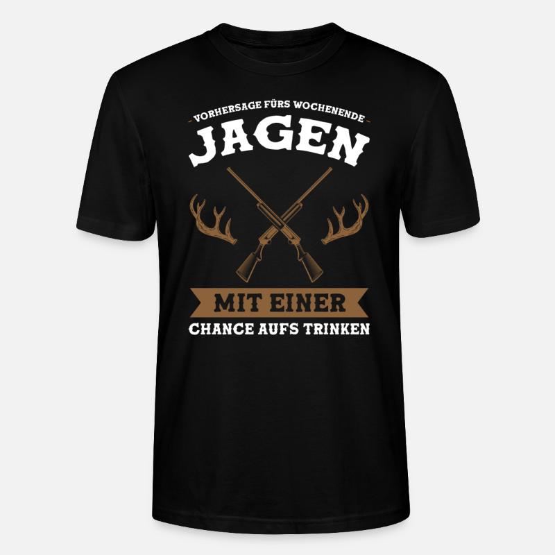 Jäger Jagen Jungjäger Geschenk - Stanley/Stella Unisex Bio-T-Shirt CRAFTER - Schwarz
