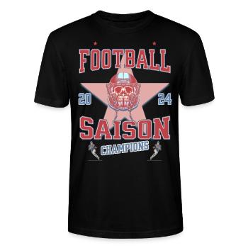 Saison De Football 2024, Stade, Fans, Football, Fans - T-shirt bio CRAFTER Stanley Stella Unisexe - noir - Devant - Alina (178cm) & Michal (187cm)