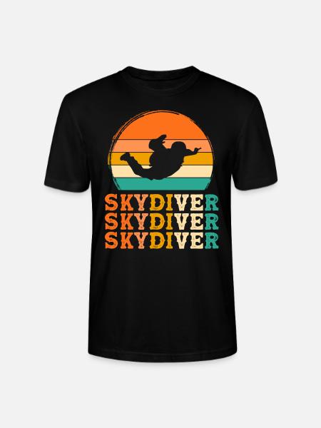 Fallschirmspringer Retro-Design Fallschirmspringer - Stanley/Stella Unisex Bio-T-Shirt CRAFTER - Schwarz