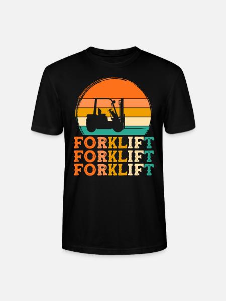 Gabelstapler Retro-Design Gabelstapler Geschenk - Stanley/Stella Unisex Bio-T-Shirt CRAFTER - Schwarz