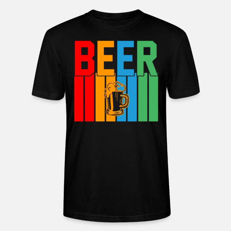 Bier Retro-Design Bier Geschenk - Stanley/Stella Unisex Bio-T-Shirt CRAFTER - Schwarz
