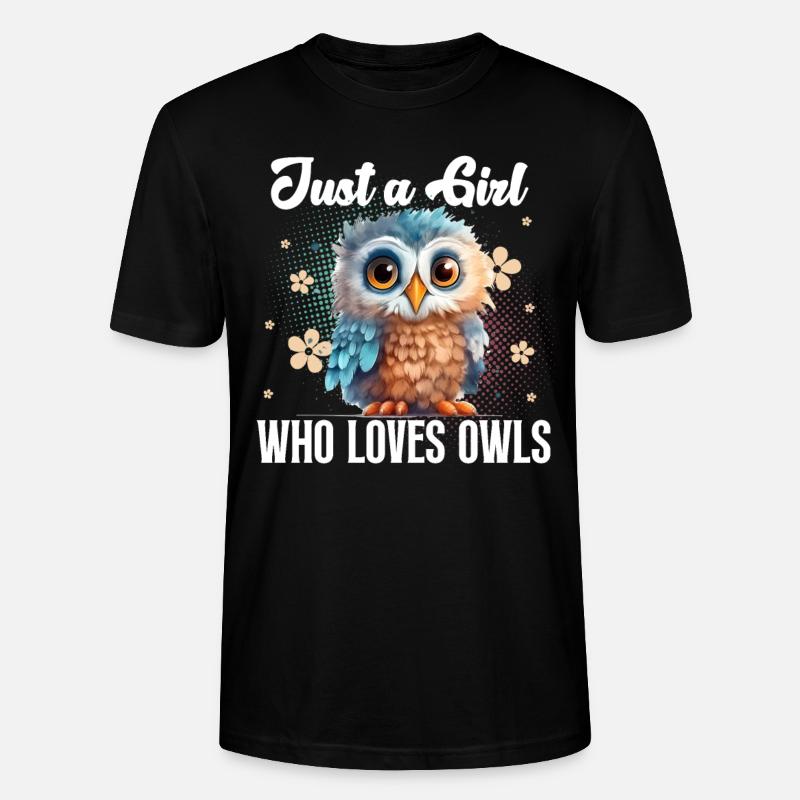 Eule Eulen - Stanley/Stella Unisex Bio-T-Shirt CRAFTER - Schwarz