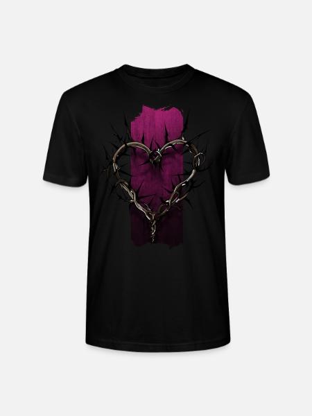 Tender Enclosure: Heart-Shaped Thorns - Stanley/Stella CRAFTER Unisex Organic T-Shirt - black
