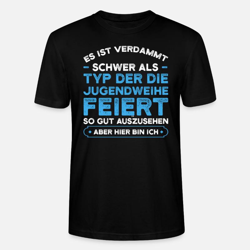 Jugendweihe Jugend Jugendliche Geschenk - Stanley/Stella Unisex Bio-T-Shirt CRAFTER - Schwarz