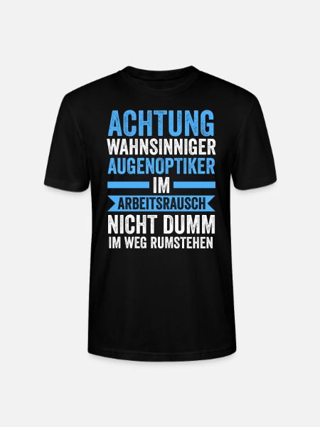 Optiker Beruf Sehschärfe Geschenk - Stanley/Stella Unisex Bio-T-Shirt CRAFTER - Schwarz