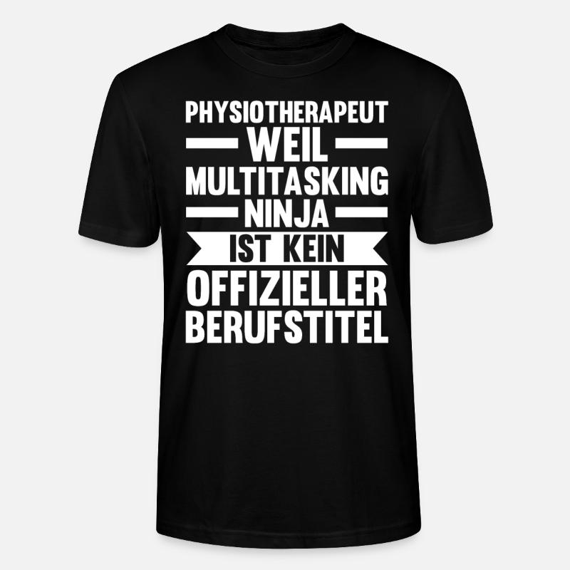 Physiotherapeut Beruf Krankengymnastik Geschenk - Stanley/Stella Unisex Bio-T-Shirt CRAFTER - Schwarz