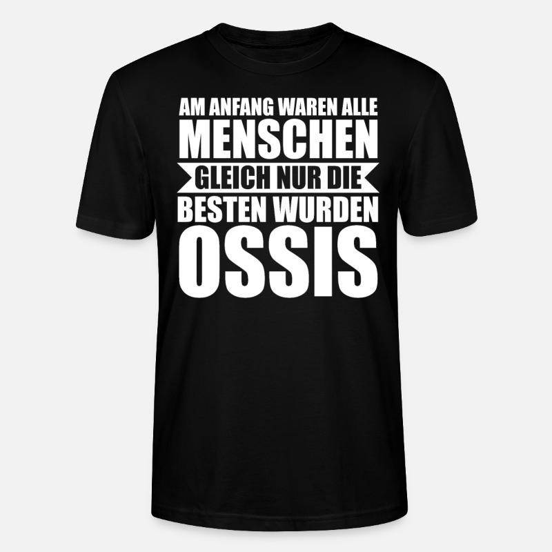 Ossi DDR Osten Geschenk - Stanley/Stella Unisex Bio-T-Shirt CRAFTER - Schwarz