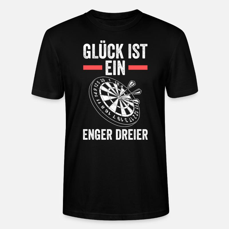 Darts Darten Darter Geschenk - Stanley/Stella Unisex Bio-T-Shirt CRAFTER - Schwarz