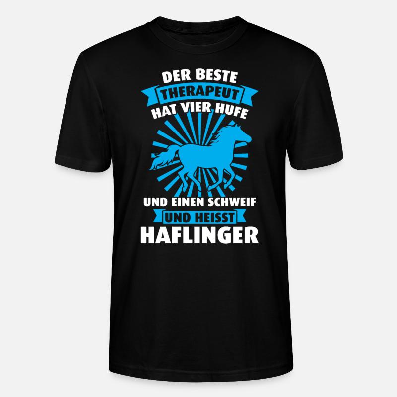 Haflinger Pferd Reiter Geschenk - Stanley/Stella Unisex Bio-T-Shirt CRAFTER - Schwarz