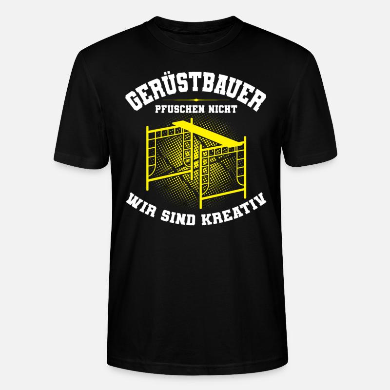 Gerüstbauer Beruf Baugerüst Geschenk - Stanley/Stella Unisex Bio-T-Shirt CRAFTER - Schwarz