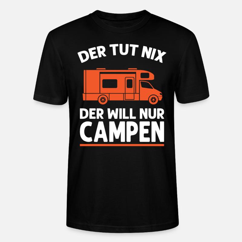 Camper Campen Camping Geschenk - Stanley/Stella Unisex Bio-T-Shirt CRAFTER - Schwarz