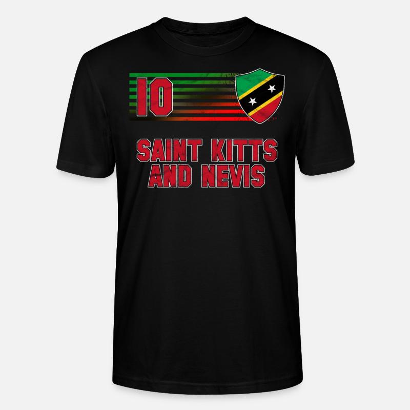 Saint Kitts et Nevis - T-shirt bio CRAFTER Stanley Stella Unisexe - noir