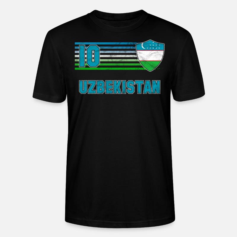 Usbekistan - Stanley/Stella Unisex Bio-T-Shirt CRAFTER - Schwarz