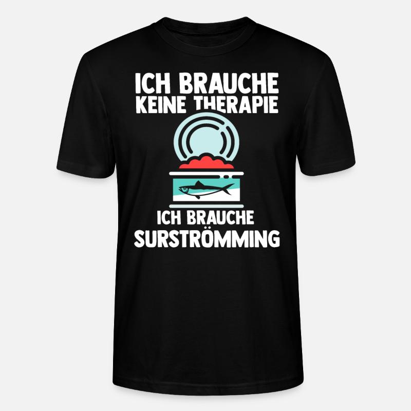 Surströmming Fisch Dosenfisch Geschenk - Stanley/Stella Unisex Bio-T-Shirt CRAFTER - Schwarz